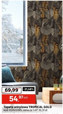 Tapeta winylowa TROPICAL GOLD promocja w Leroy Merlin