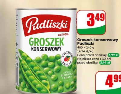 Groszek konserwowy Pudliszki promocja w Dino