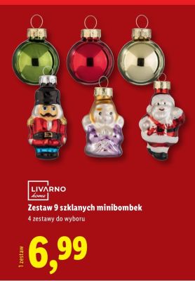 Zestaw 9 szklanych minibombek Livarno Home promocja w Lidl