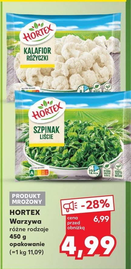 Szpinak liście Hortex promocja