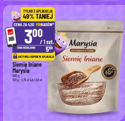 Siemię lniane Marysia promocja w POLOmarket