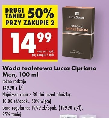 Woda toaletowa Lucca cipriano strong impression promocja