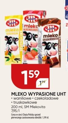 Mleko wypasione UHT SM Mlekovita promocja w Chata Polska