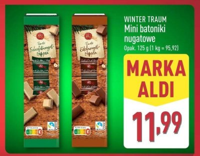 Mini batoniki nugatowe  promocja w Aldi
