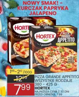 Pizza HORTEX Pizza Grande Appetito wszystkie rodzaje promocja w Wafelek