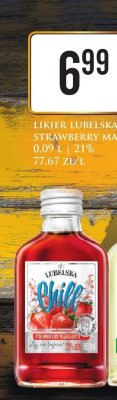 Likier Lubelska Chill Strawberry Margarita 0,09 l promocja w Dino