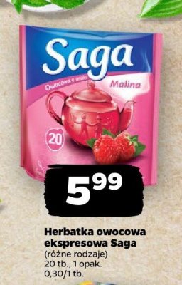 Herbatka owocowa ekspresowa, różne rodzaje promocja w Netto