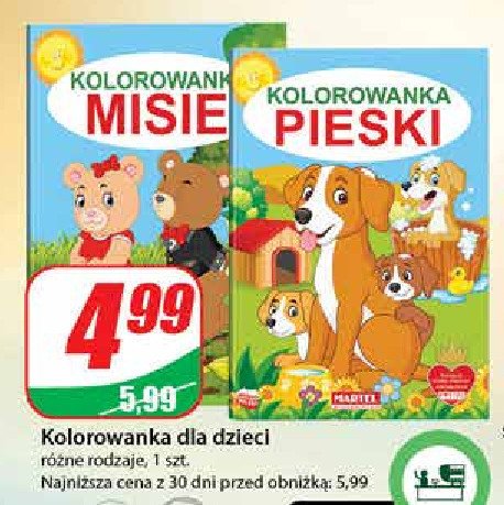 Kolorowanka misie promocja
