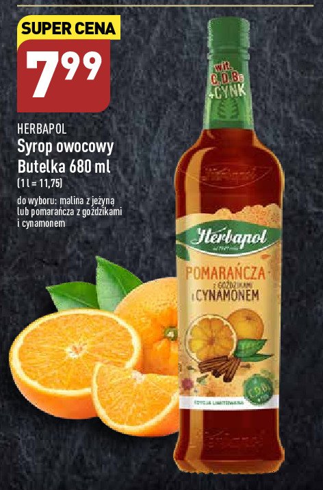 Syrop pomarańcza z goździkami i cynamonem Herbapol promocja