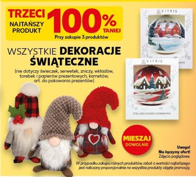 Dekoracje świąteczne różne rodzaje promocja w Kaufland
