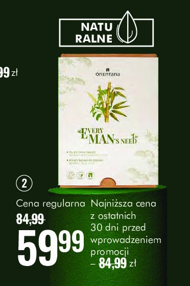 Zestaw w pudełku every man's need żel do mycia twarzy 150 ml + kojący balsam po goleniu 75 ml Orientana zestaw promocja