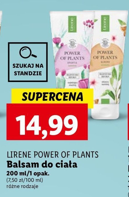 Balsam do ciała odżywczy Lirene power of plants promocja
