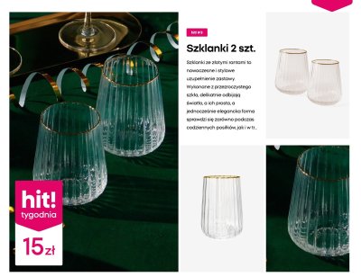 Szklanki 2 szt. promocja w Pepco