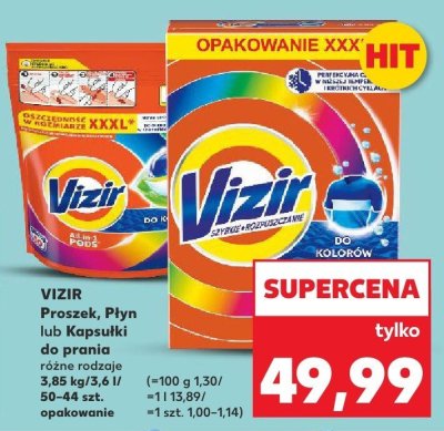 Proszek do prania VIZIR różne rodzaje promocja w Kaufland