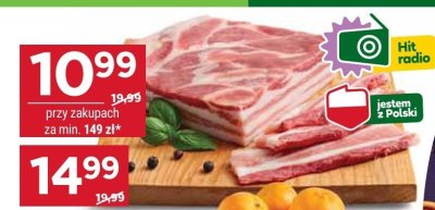 Boczek wieprzowy bez żeber ze skórą promocja w Stokrotka