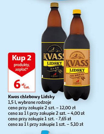 Kwas chlebowy ciemny Kvass lidsky promocja
