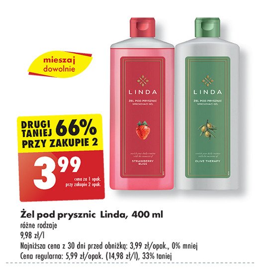 Żel pod prysznic oliwka Linda promocja