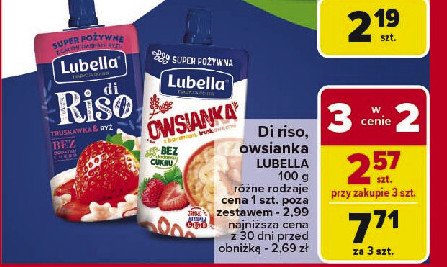 Deser truskawka & ryż Lubella di riso promocja w Carrefour