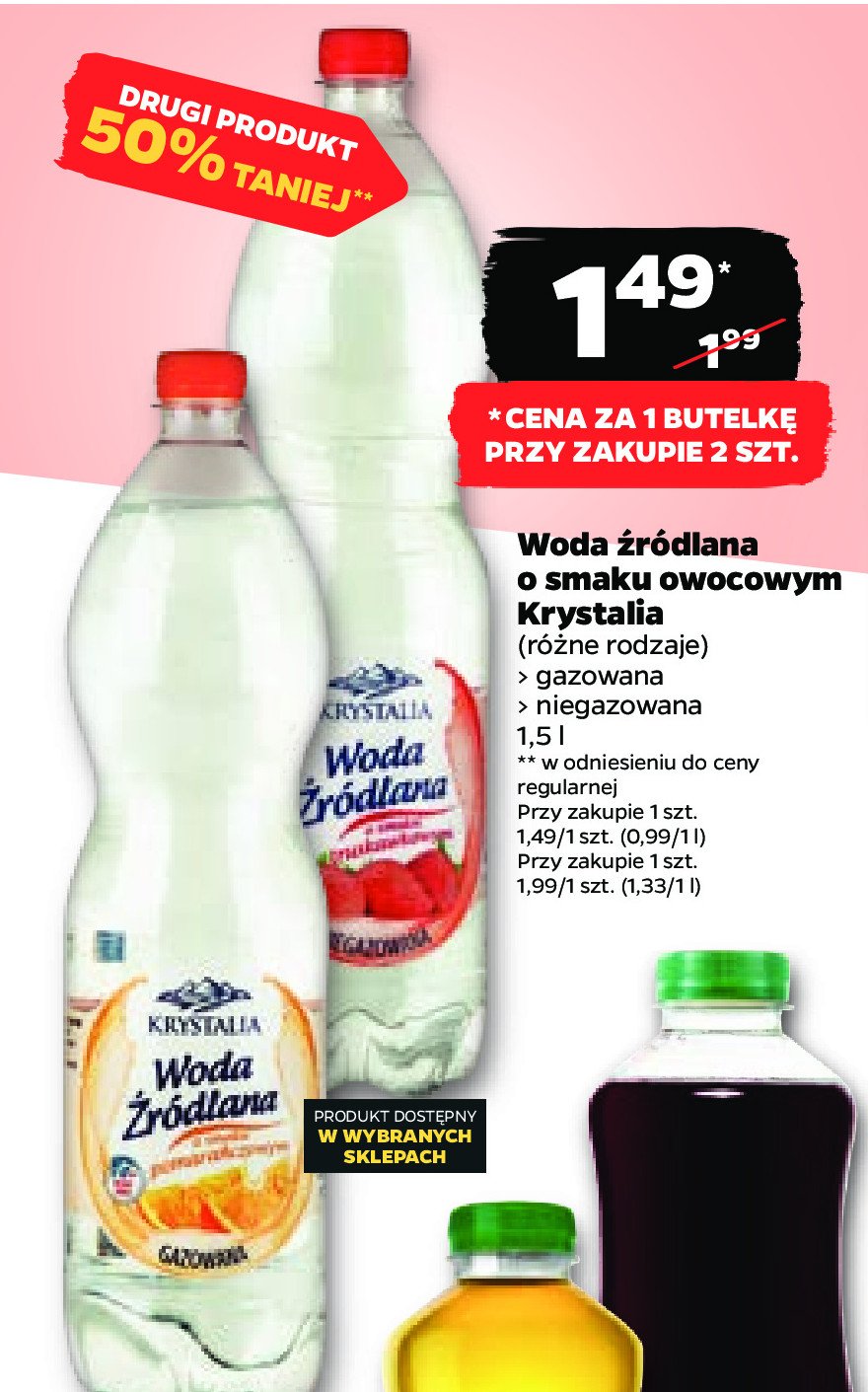 Woda truskawkowa Krystalia promocja