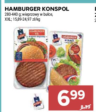 Hamburger wieprzowy w bułce Konspol promocja