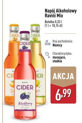 Napój alkoholowy Ravini Mix promocja w Aldi