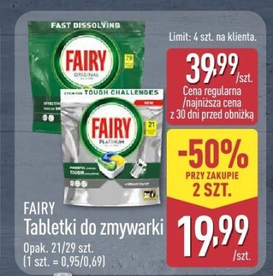 Tabletki do zmywarki Fairy promocja w Aldi
