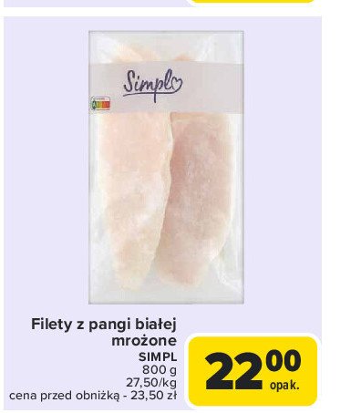 Filety z pangi Simpl promocja w Carrefour Market