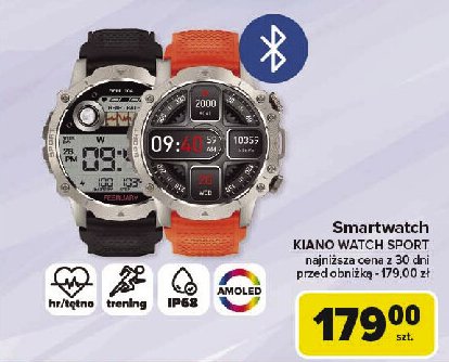 Smartwatch sport Kiano promocja w Carrefour