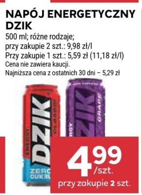 Napój energetyczny różne rodzaje promocja w Stokrotka