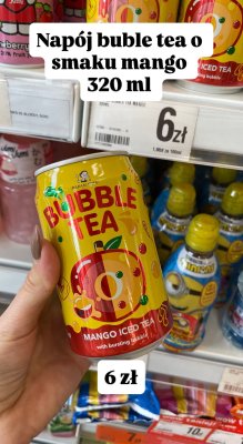 Napój Bubble Tea o smaku mango promocja w Dealz