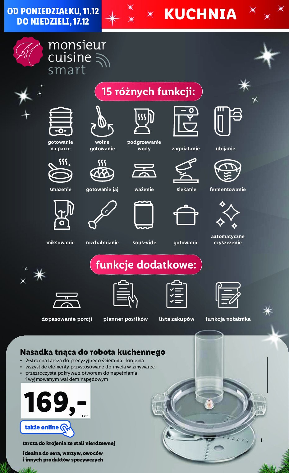 Nasadka tn膮ca do robota kuchennego Monsieur cusine smart promocja