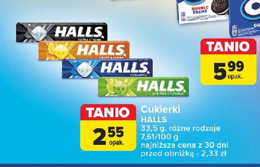 Dropsy lime flavoured Halls promocja