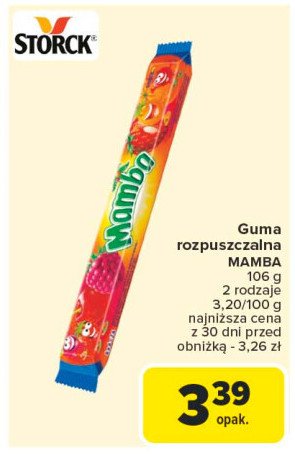 Guma rozpuszczalna wieloowocowa Mamba promocja