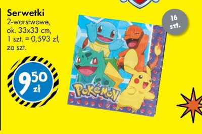 Serwetki 2-warstwowe Pokémon promocja w Tedi
