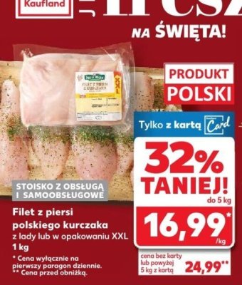 Filet Stoisko z obsługą i samoobsługowe Filet z piersi polskiego kurczaka z lady lub w opakowaniu XXL promocja w Kaufland
