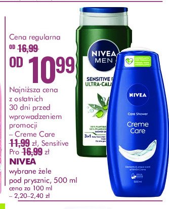 Zel pod prysznic NIVEA MEN SENSITIVE PRO promocja