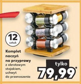 Pojemniki na przyprawy na drewnianym stojaku promocja