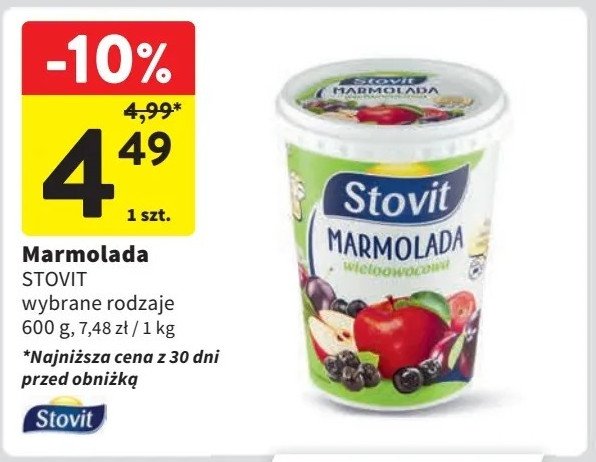 Marmolada wieloowocowa Stovit promocja