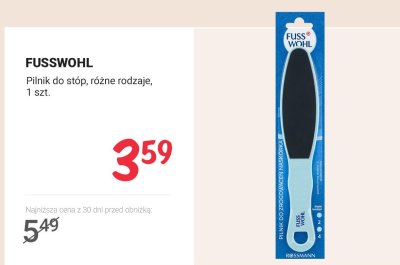 Pilnik do stóp FUSSWOHL różne rodzaje, 1 szt. promocja w Rossmann