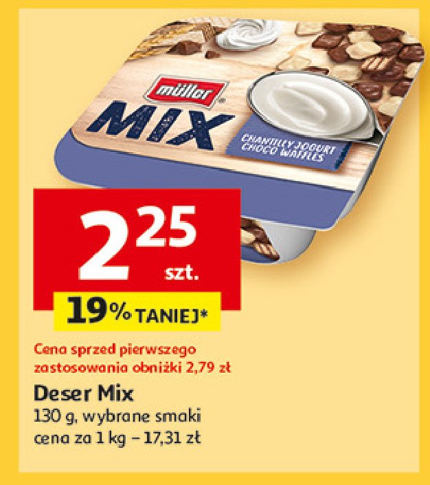 Jogurt choco waffles Muller mix promocja