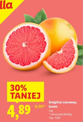 Grejpfrut czerwony luzem promocja w Lidl