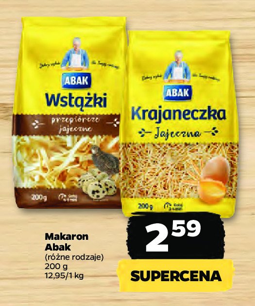 Makaron 2-jajeczny ABAK KLUSECZKI BABUNI promocja