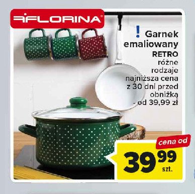 Garnek emaliowany retro 18 cm Florina (florentyna) promocja