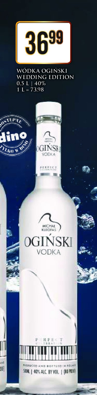 Wódka Ogiński wedding promocja w Dino