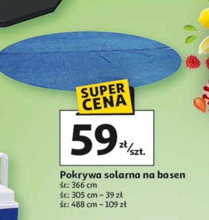 Pokrywa solarna na basen 305 cm Bestway promocja w Auchan
