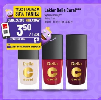 Lakier Delia Coral różne rodzaje promocja w POLOmarket