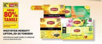 Herbata Lipton różne rodzaje promocja w Biedronka