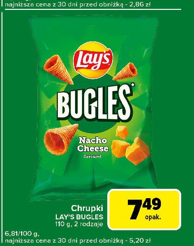 Chipsy nacho cheese Lay's bugles promocja