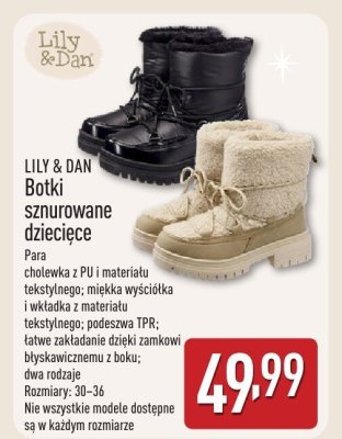 Botki sznurowane dziecięce promocja w Aldi