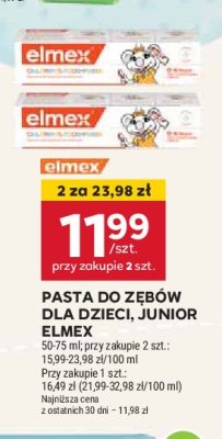 Pasta do z臋b贸w dla dzieci Elmex promocja
